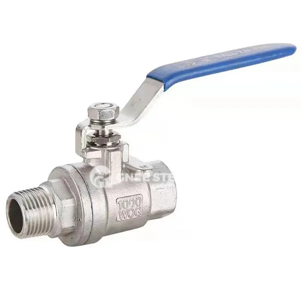 2 ta bo'lak zanglamaydigan po'latdan yasalgan to'p klapan