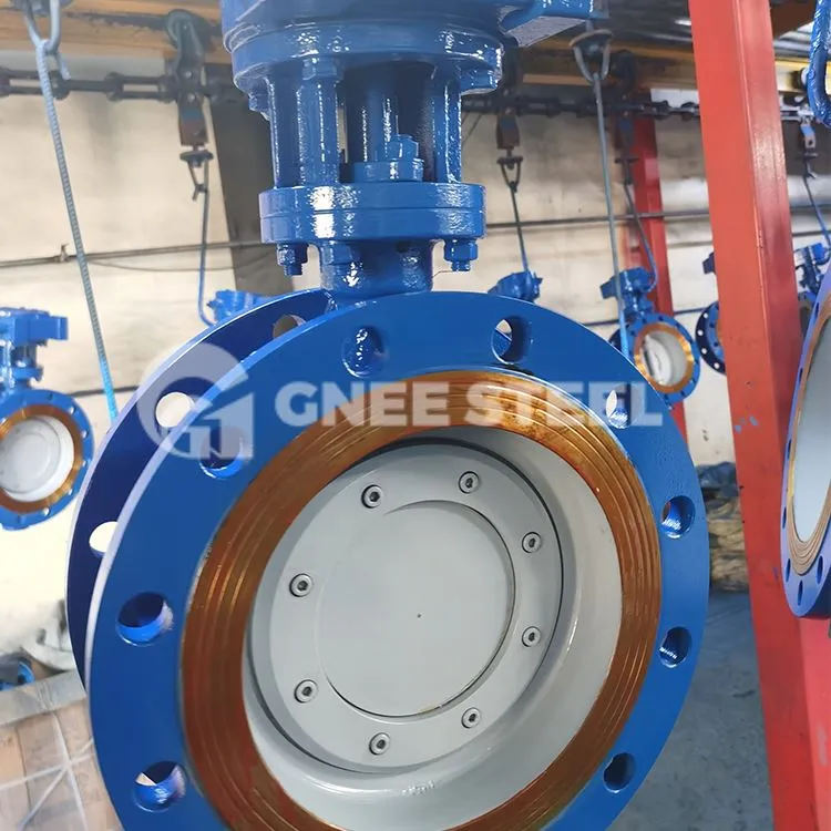 Karbonli po'latdan yasalgan uchta eksantrik kapalak vana