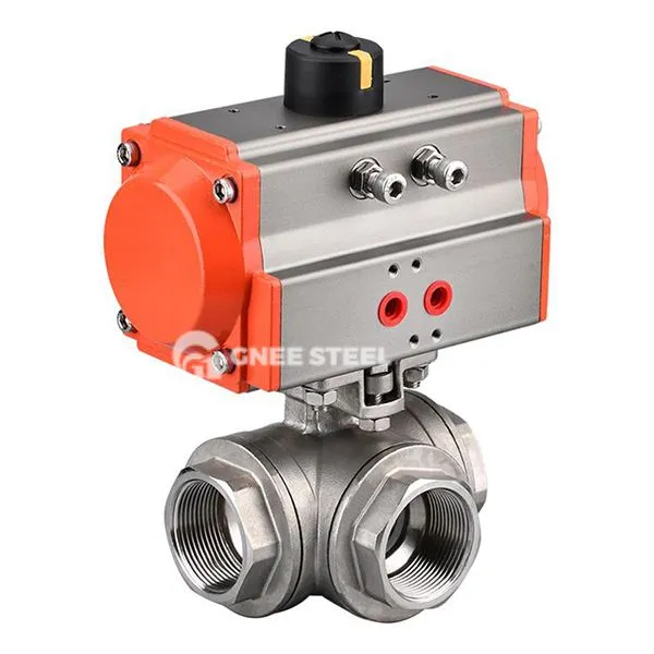 Pnevmatik uchta ball klapan