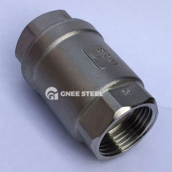 Zanglamaydigan po'latdan yasalgan bahorni tekshirish valf